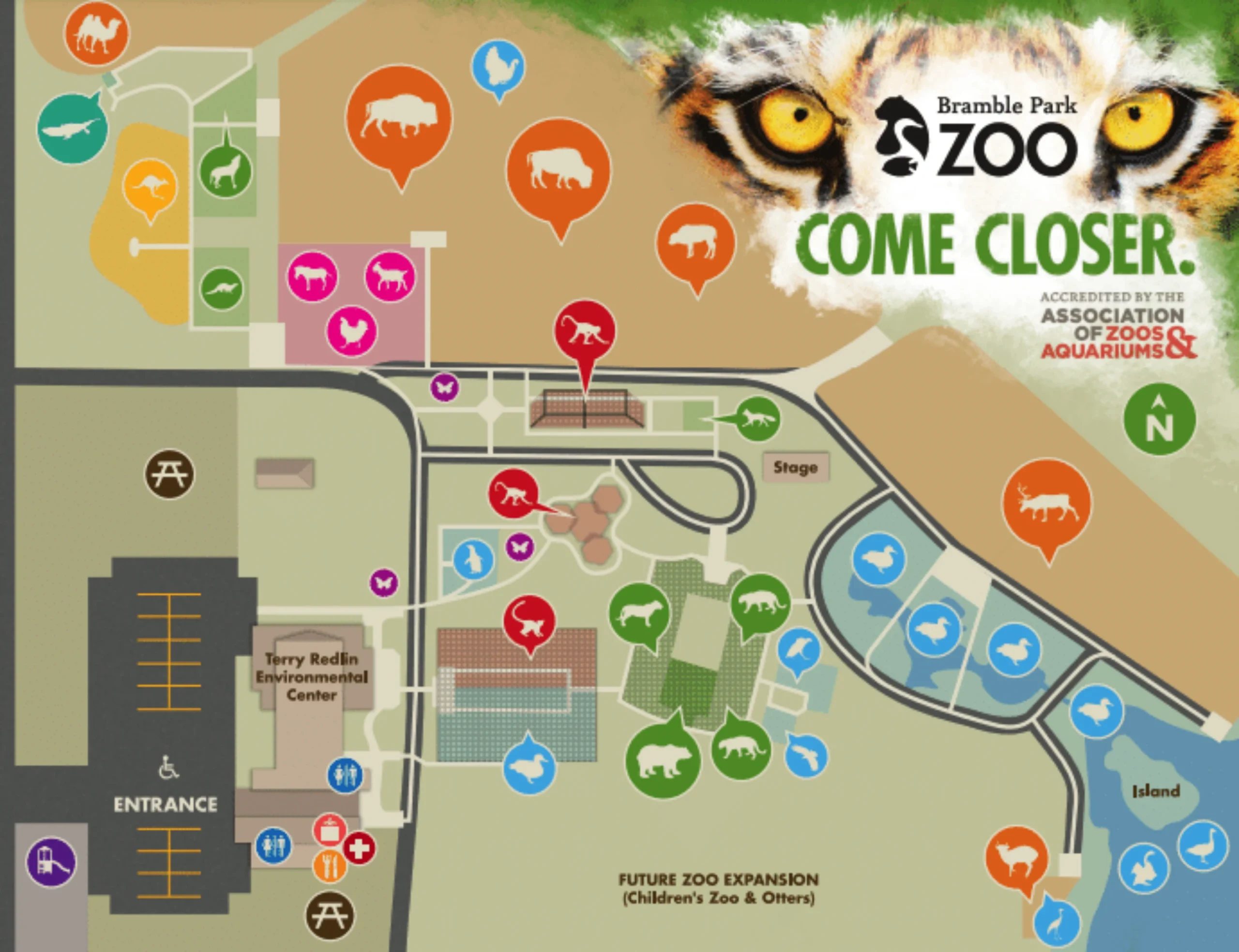 Bramble Park Zoo Map 2015