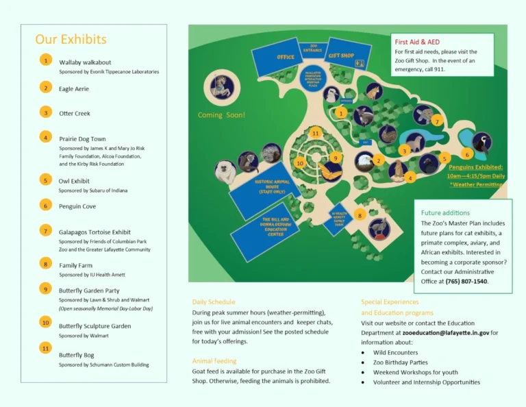 Columbian Park Zoo Map 2024