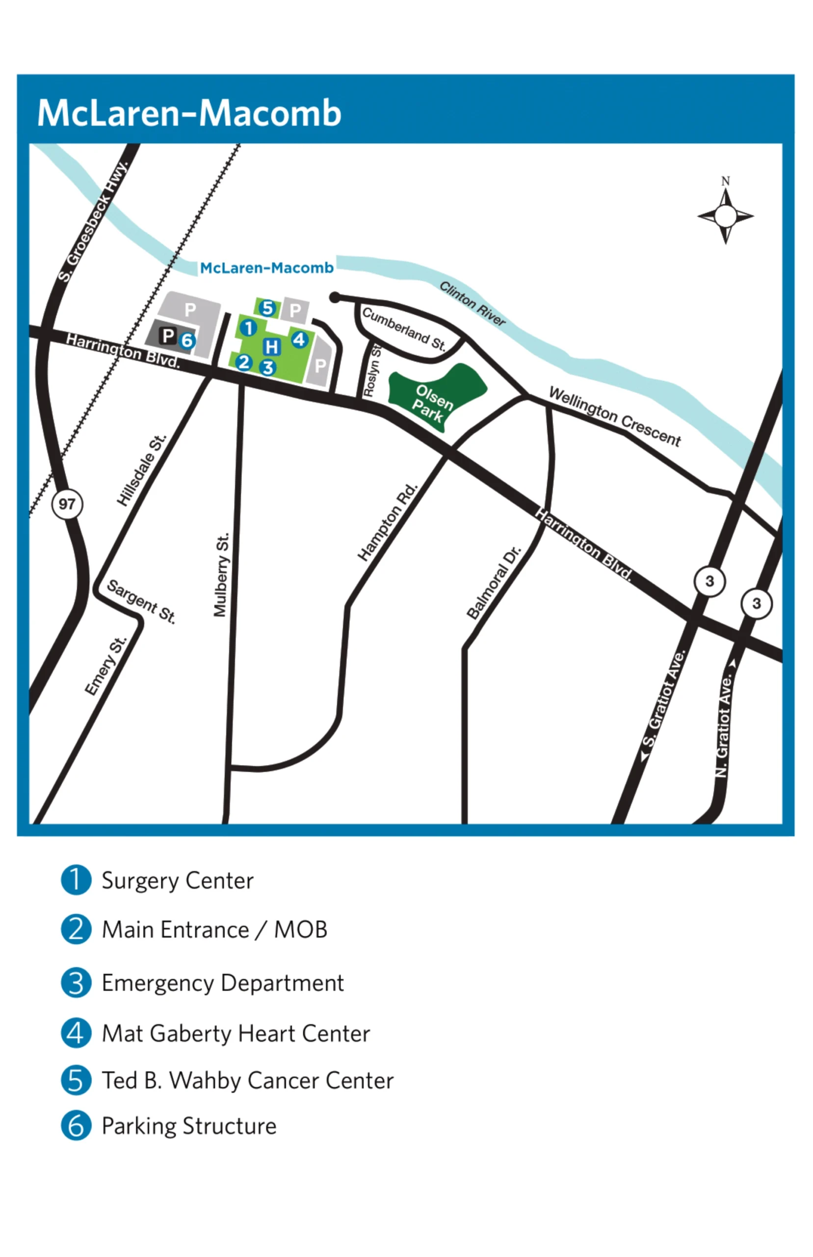 McLaren Macomb Hospital Driving Direction Map 2015