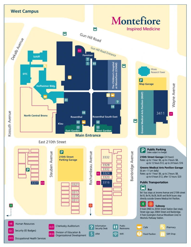 Montefiore Hospital Map (2012 2004) All Maps
