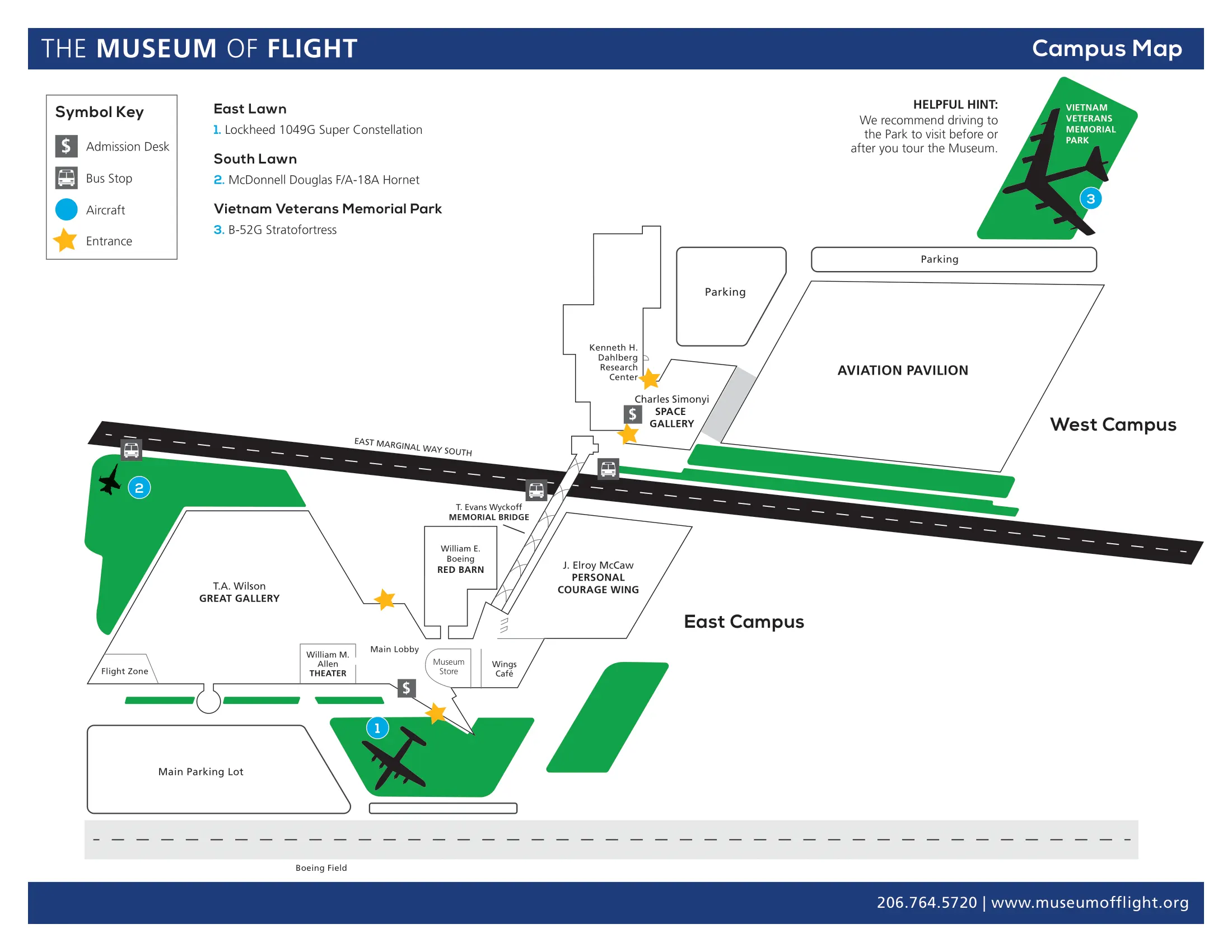 Museum of Flight Map 2025-1