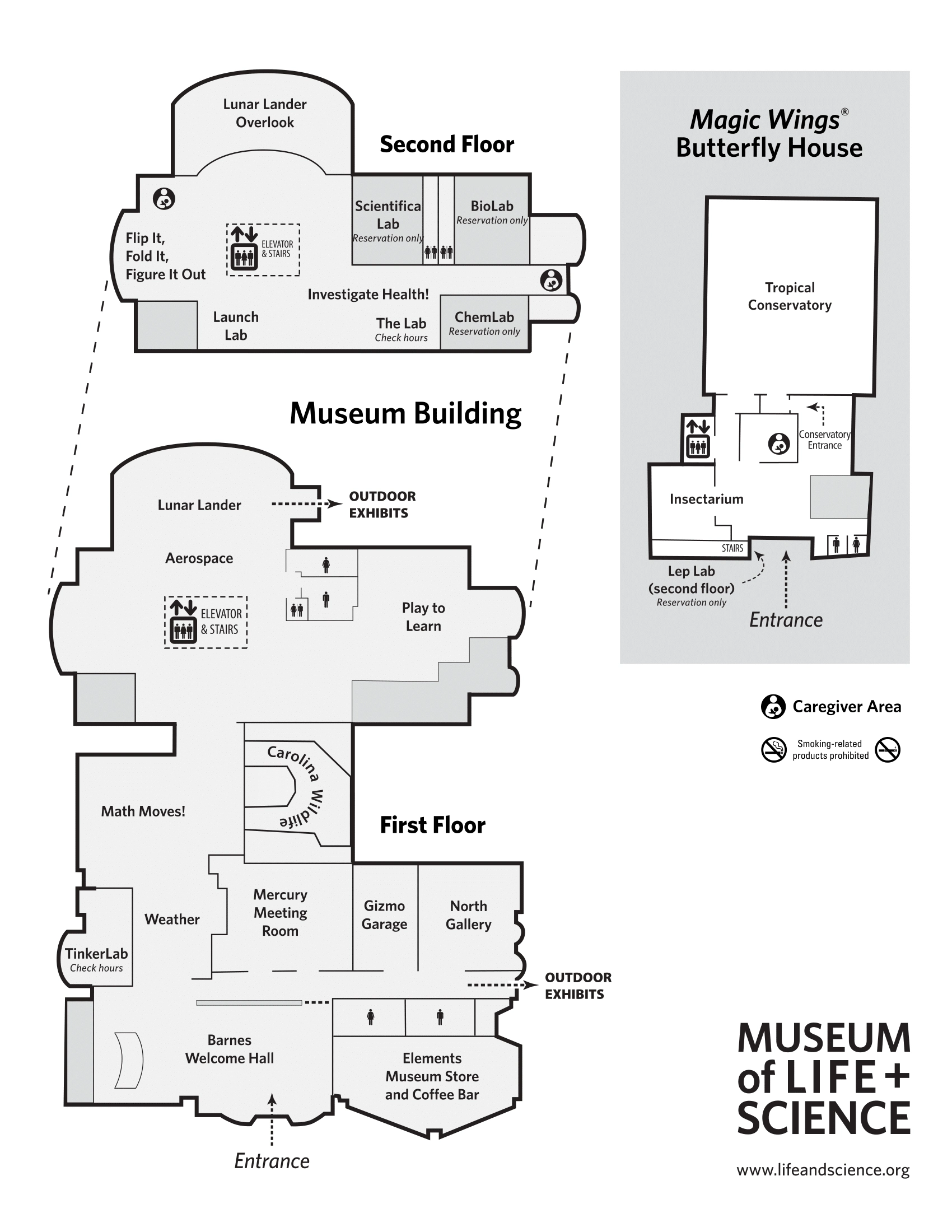 Museum of Life and Science Map 2024-2