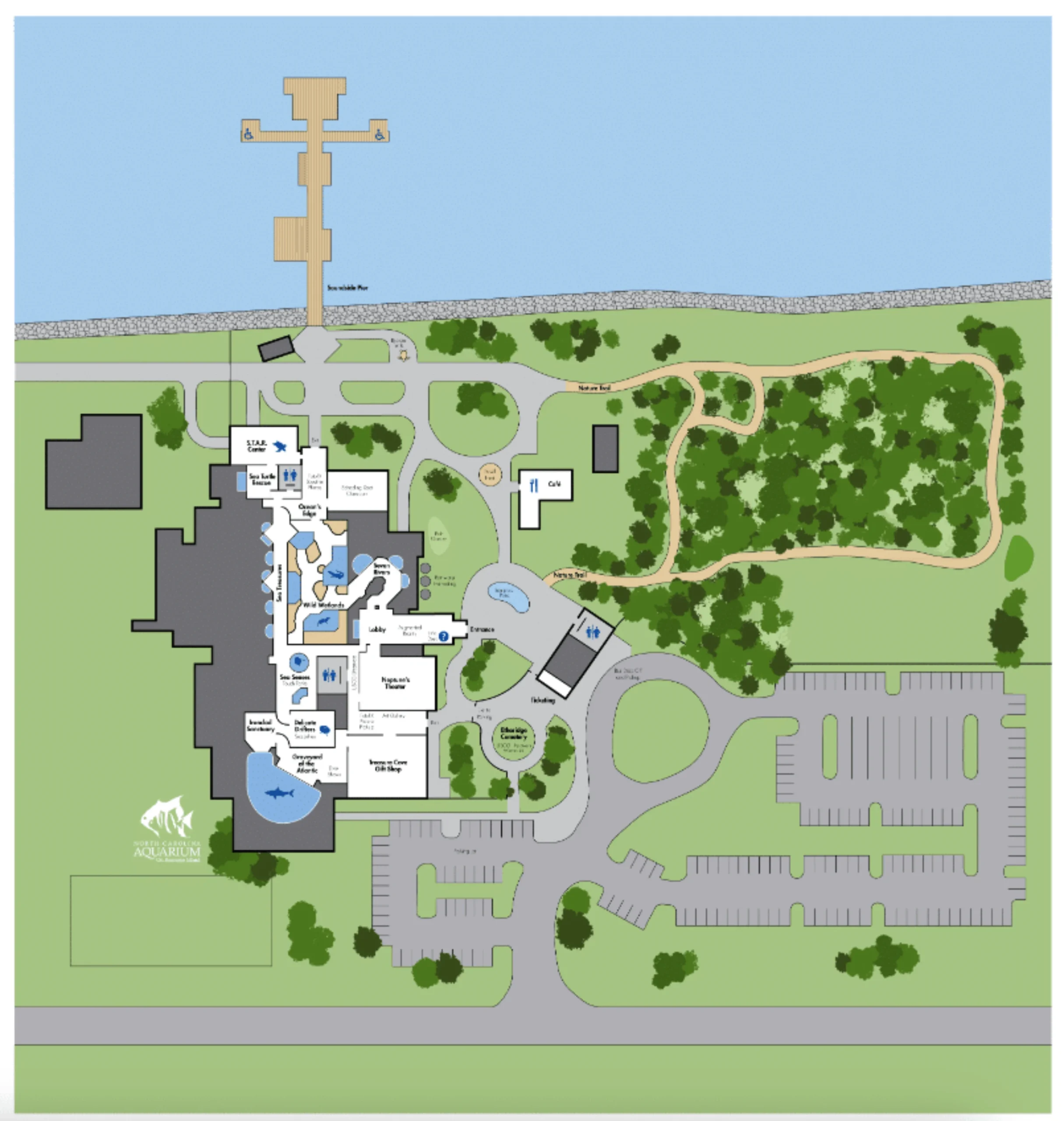North Carolina Aquariums Roanoke Island Map 2016