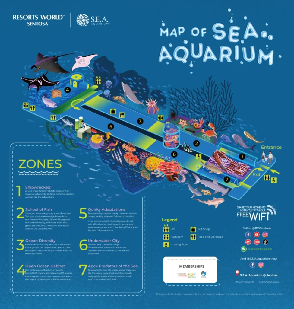 S.E.A. Aquarium Map (2024 - 2021) - All Maps