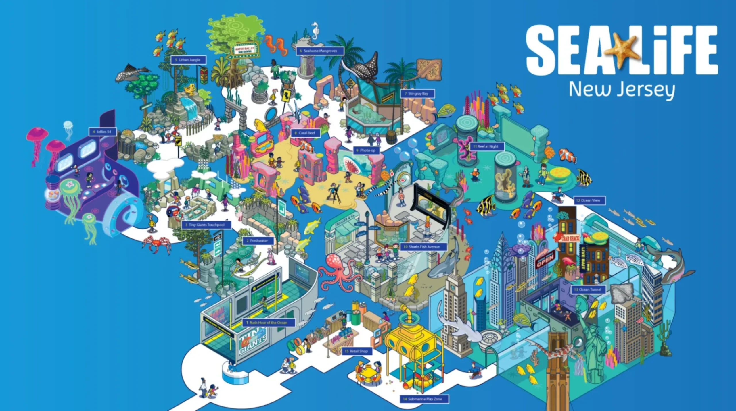 SEA LIFE New Jersey Aquarium Map 2021