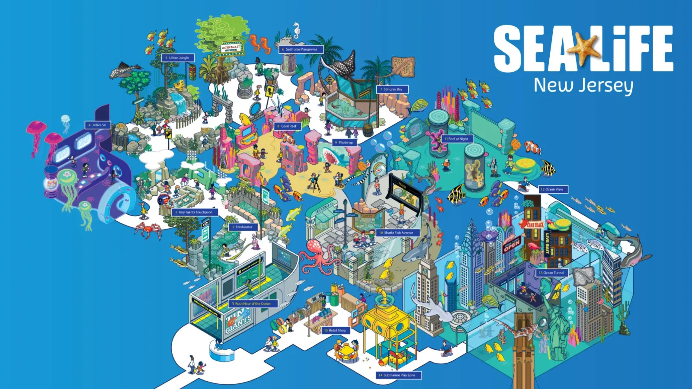 SEA LIFE New Jersey Aquarium Map 2022