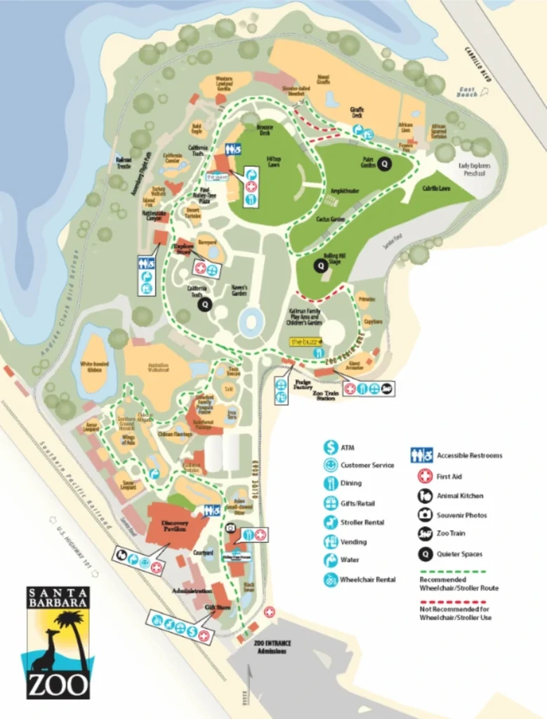 Santa Barbara Zoo Map (2024 - 2016) - All Maps