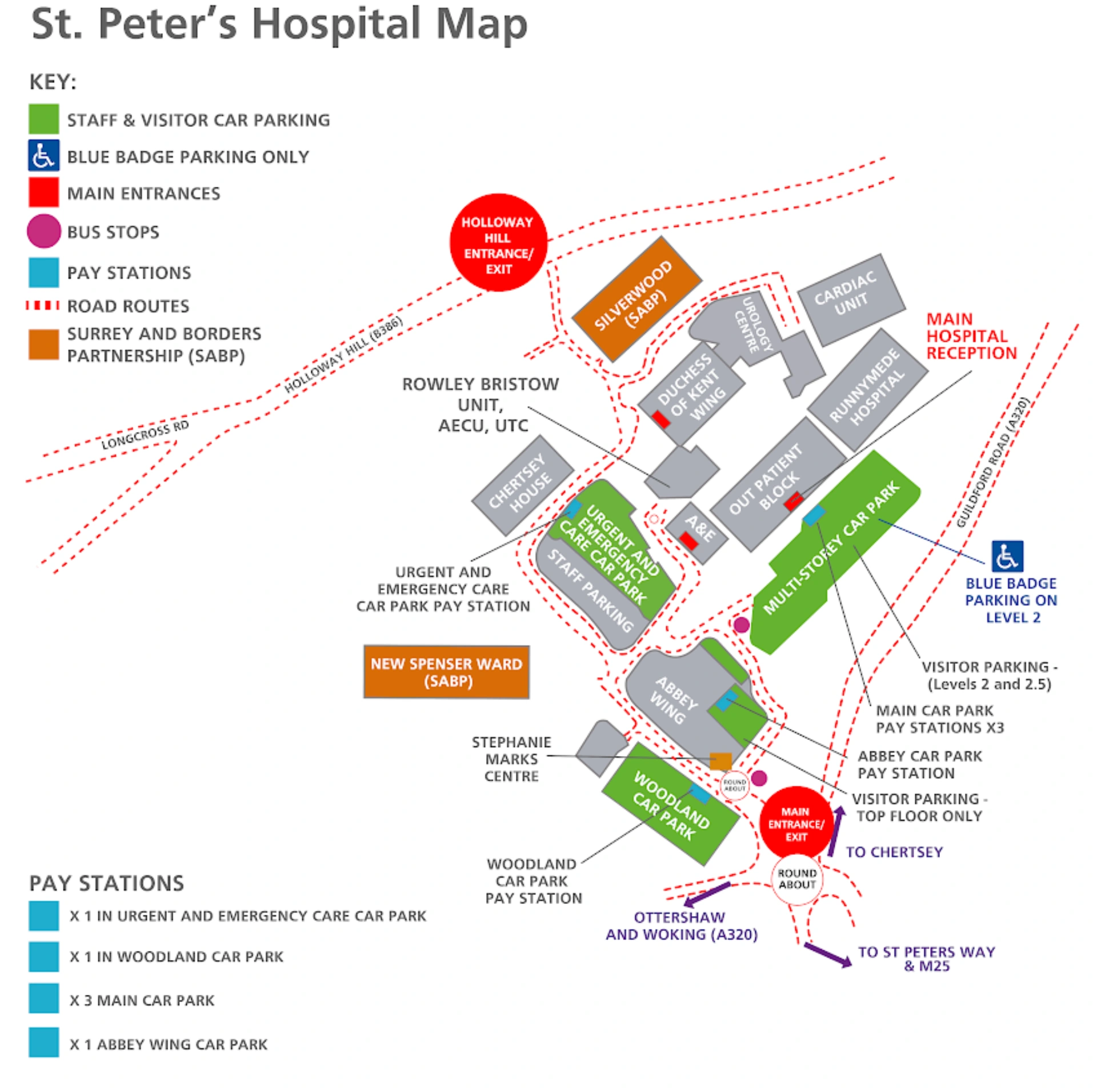 St Peter's Hospital England Campus Map 2025