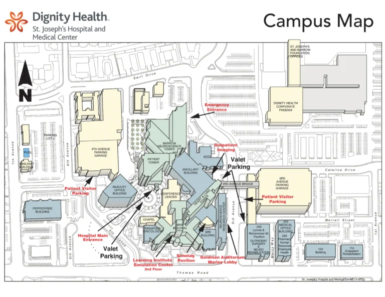 St. Joseph’s Hospital and Medical Center Arizona Campus Map 2013
