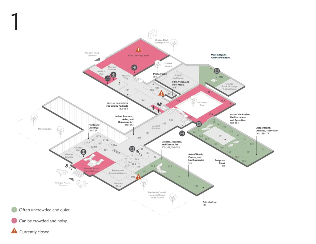 The Art Institute of Chicago Museum Sensory Map 2025-04