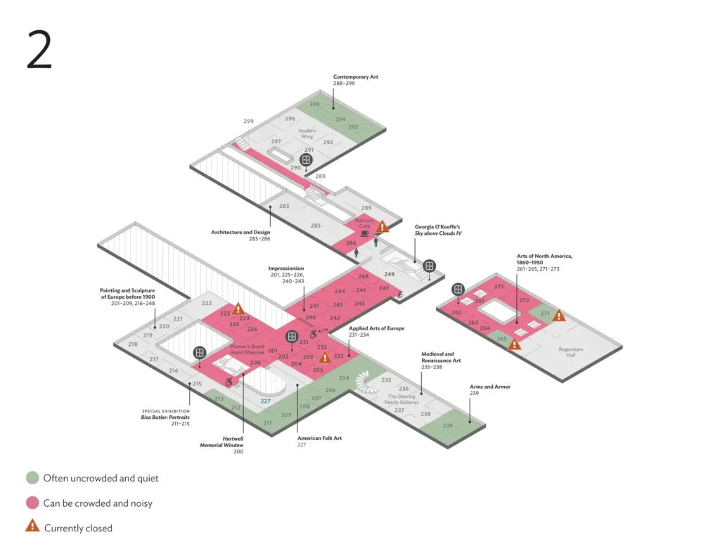 The Art Institute of Chicago Museum Sensory Map 2025-05