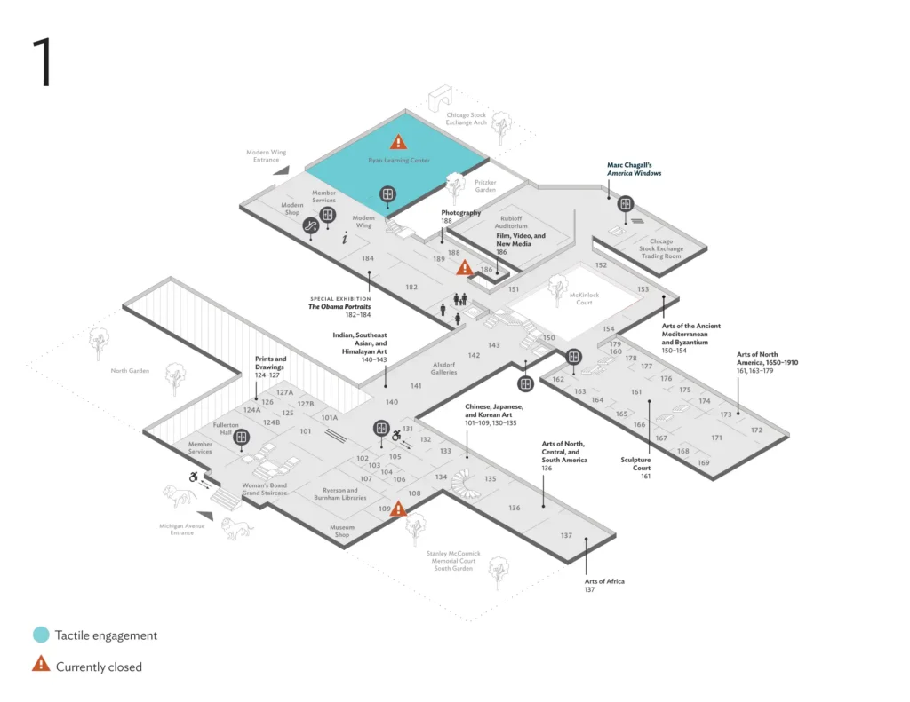 The Art Institute of Chicago Museum Sensory Map 2025-11