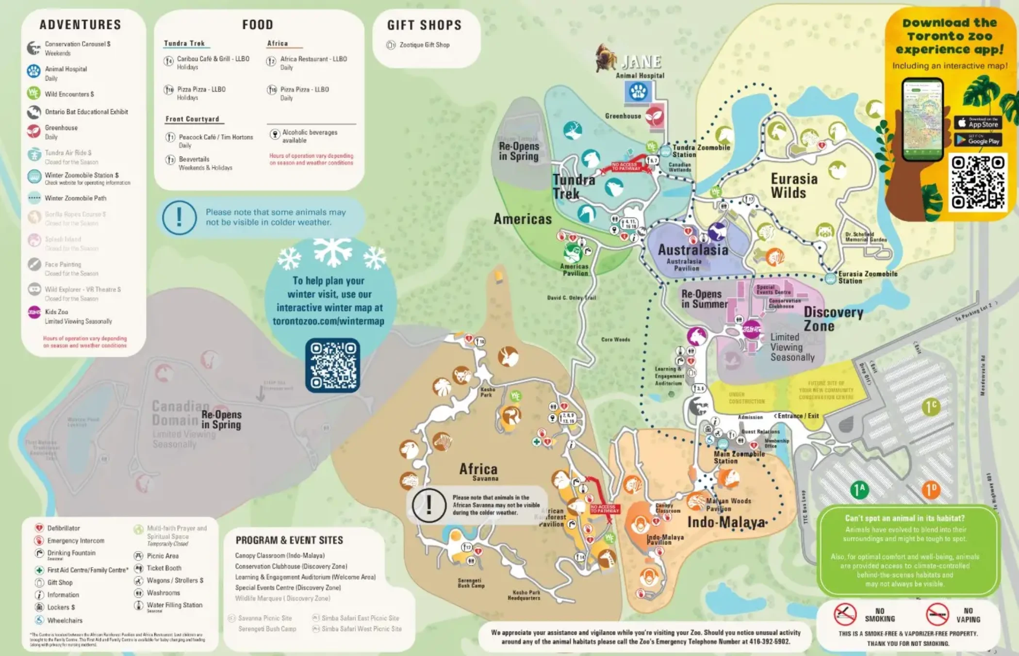 Toronto Zoo Map 2023