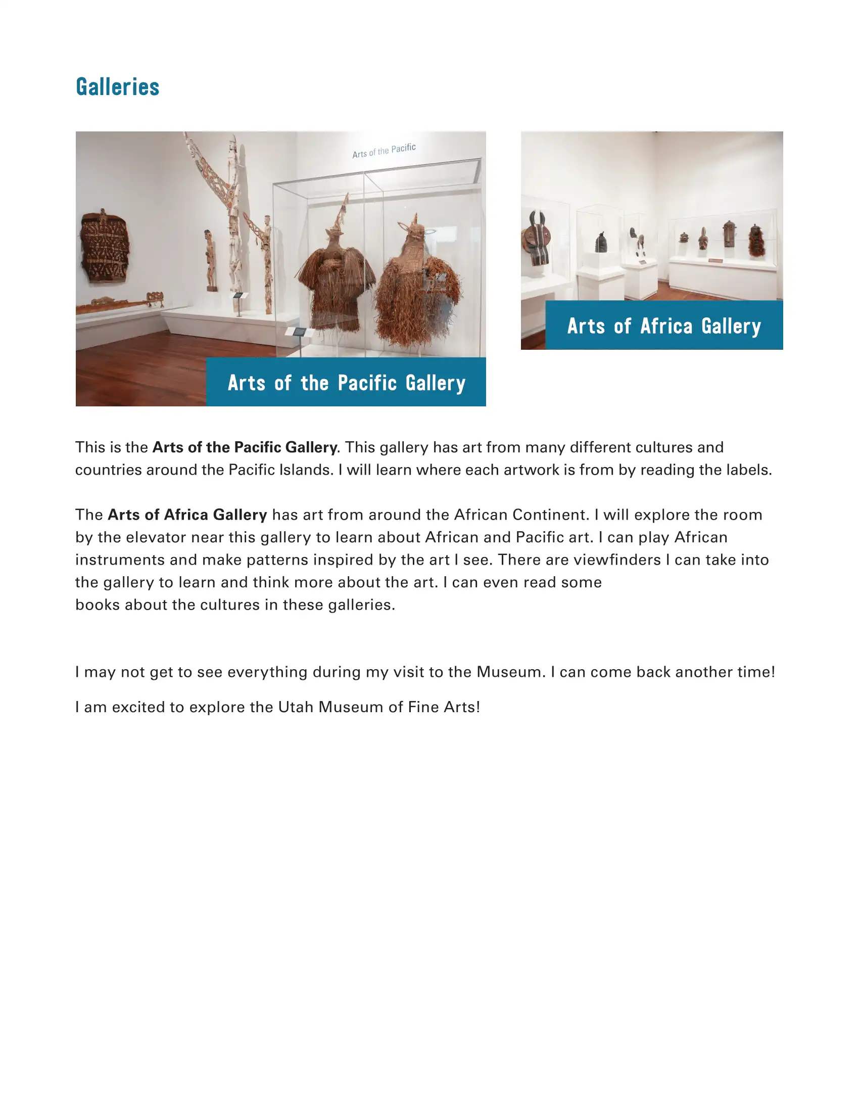 Utah Museum of Fine Arts Guide Map 2024 1-12