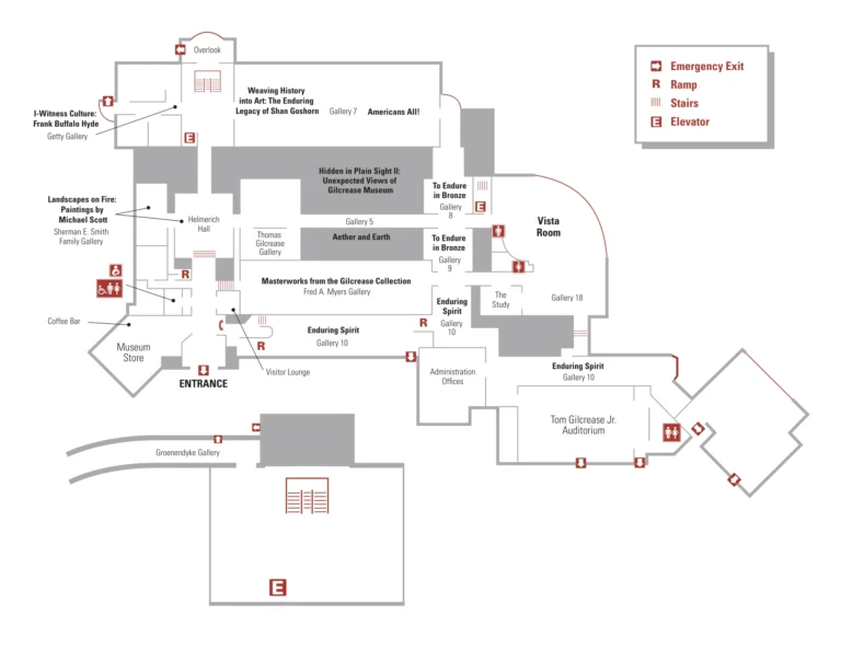 Gilcrease Museum Map 2021-2