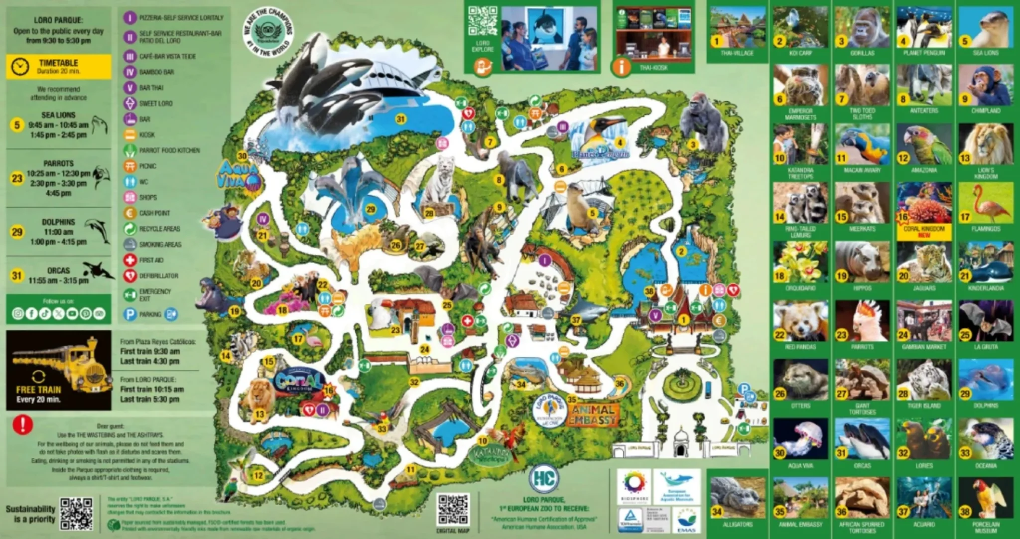 Loro Parque Map 2025 2023 All Maps