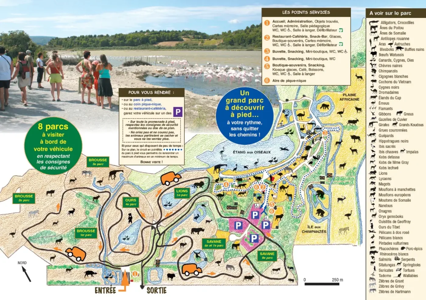 Réserve Africaine de Sigean Map 2018