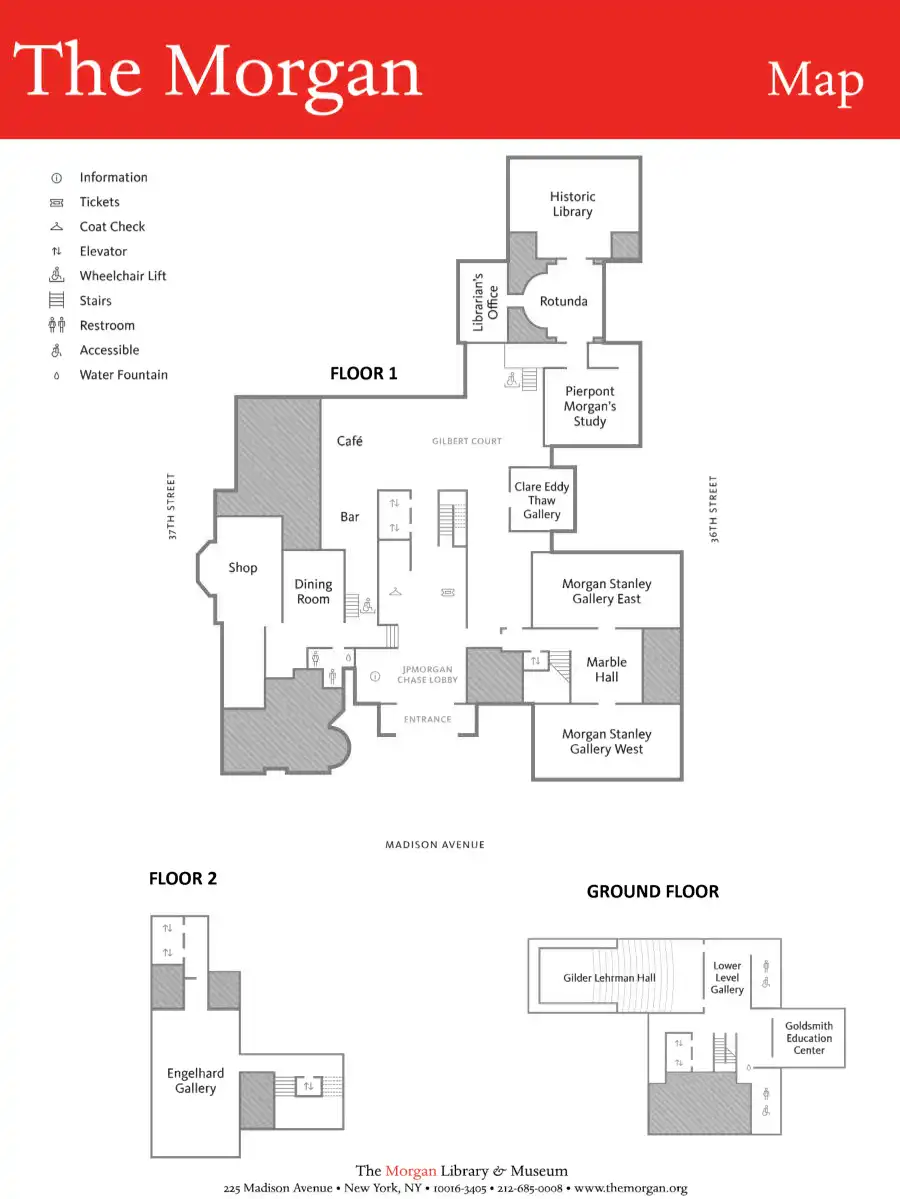 The Morgan Library & Museum Map 2024