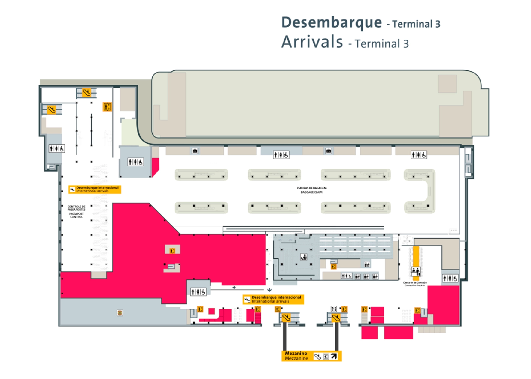 Afonso Pena Airport Terminal 3 Arrival Map 2025