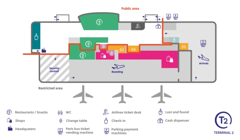 Beauvais Tillé Airport Terminal 2 Map 2025-2023