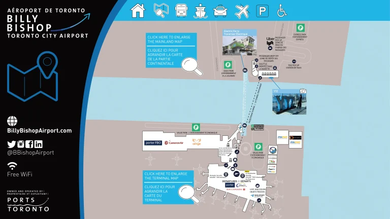 Billy Bishop Toronto City Centre Airport Terminal Map 2025-2023