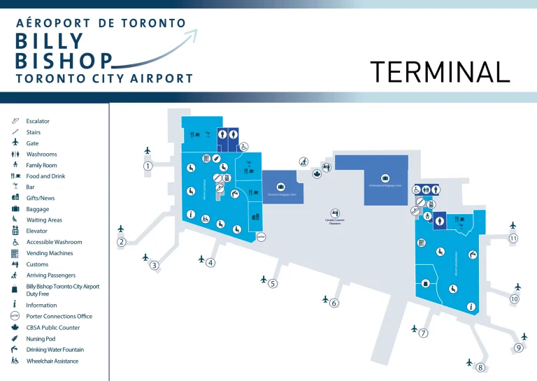 Billy Bishop Toronto City Centre Airport Terminal Map 2026