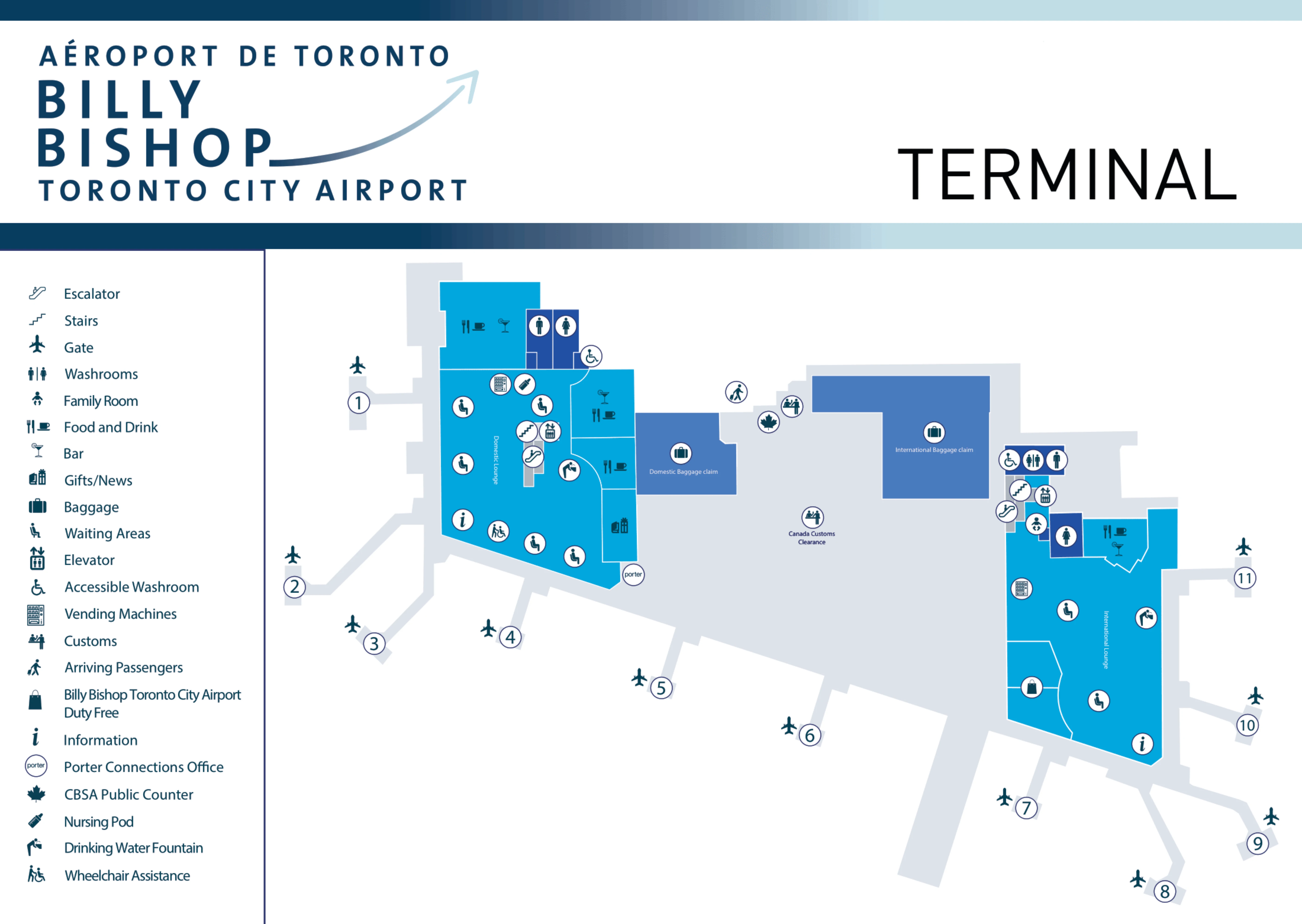 Billy Bishop Toronto City Centre Airport Terminal Map 2026