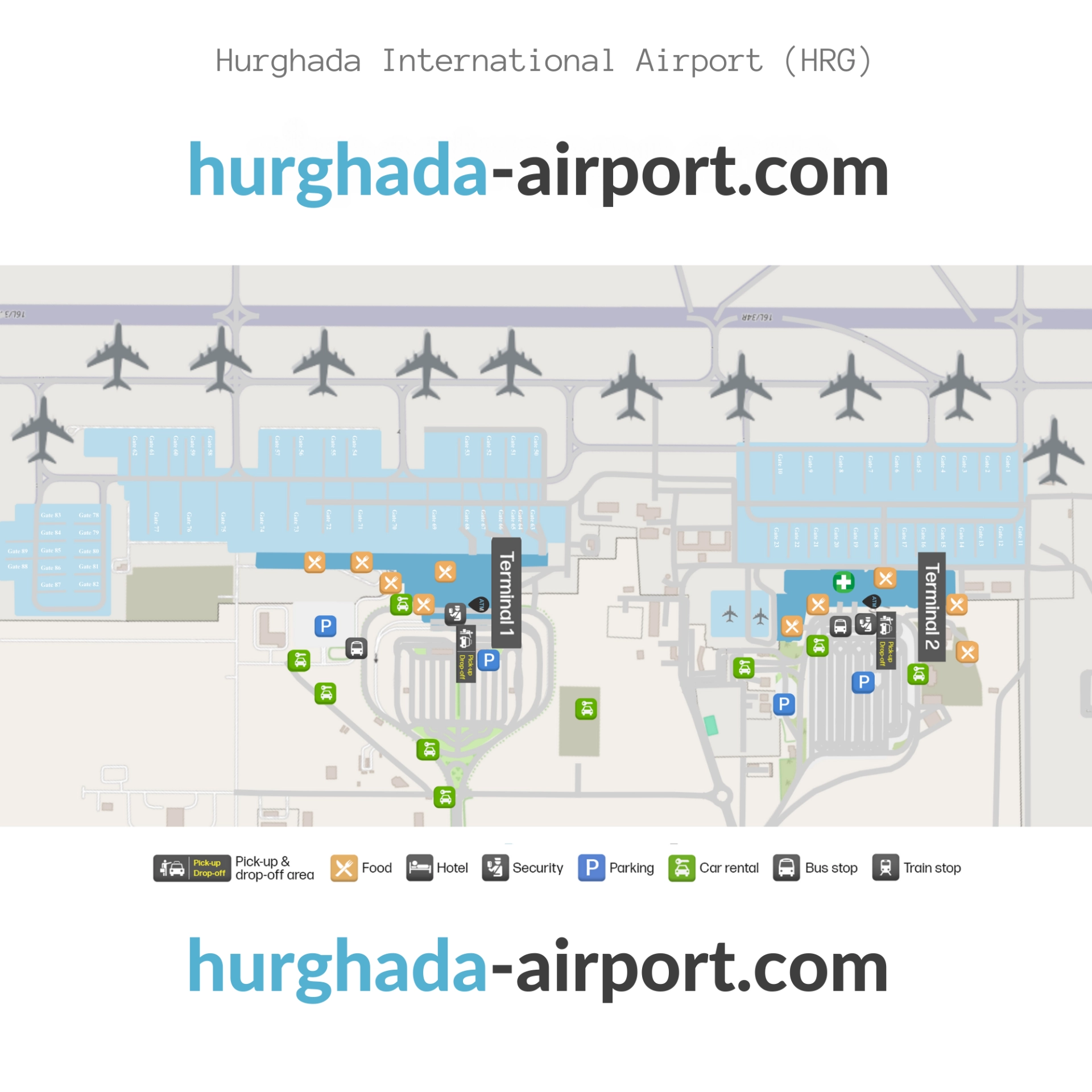 Hurghada International Airport Terminal Map 2025
