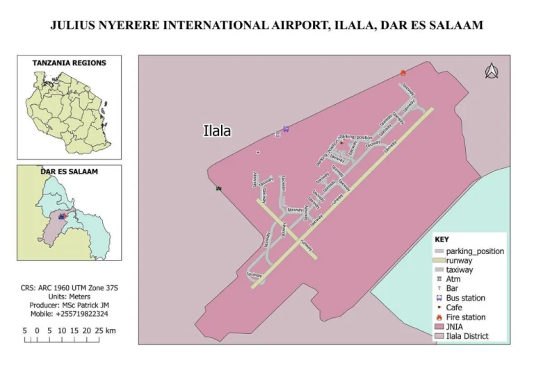Julius Nyerere International Airport Terminal Map 2025-2024