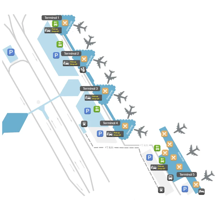 King Khaled International Airport Terminal Map 2025