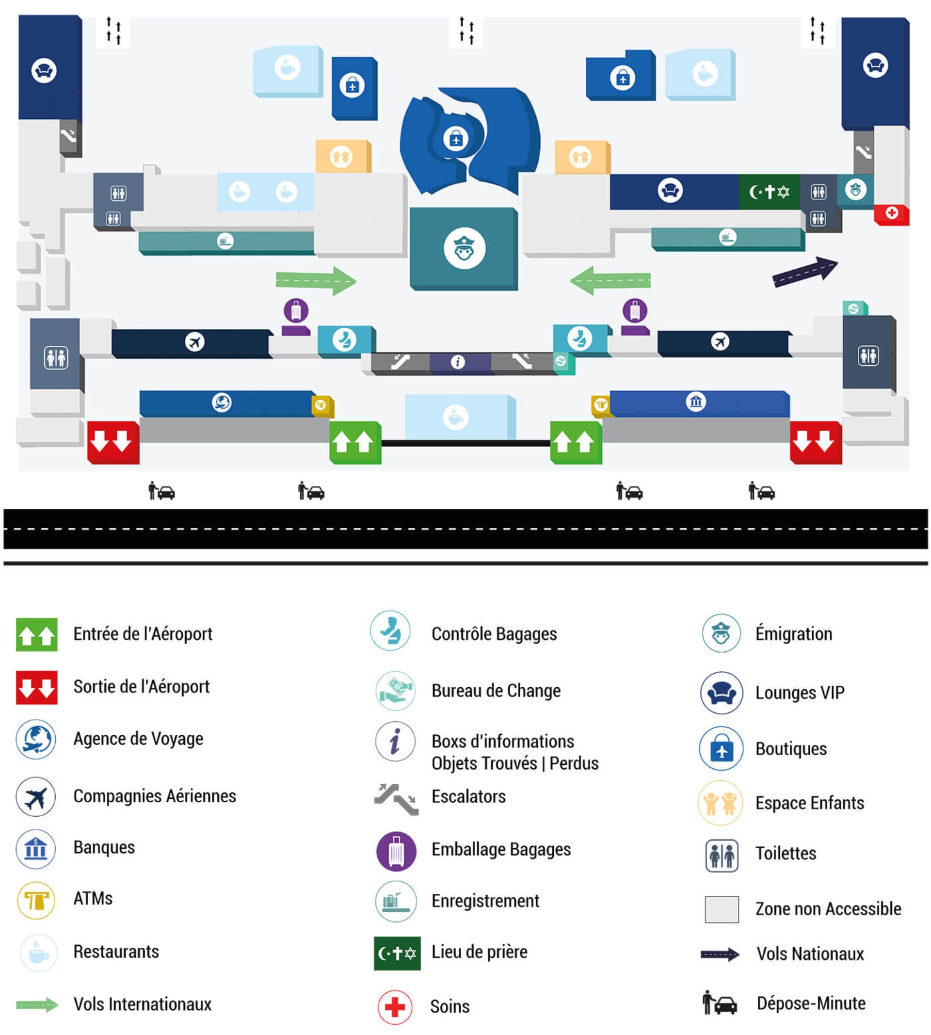 Léopold Sédar Senghor International Airport Terminal Departure Map 2025