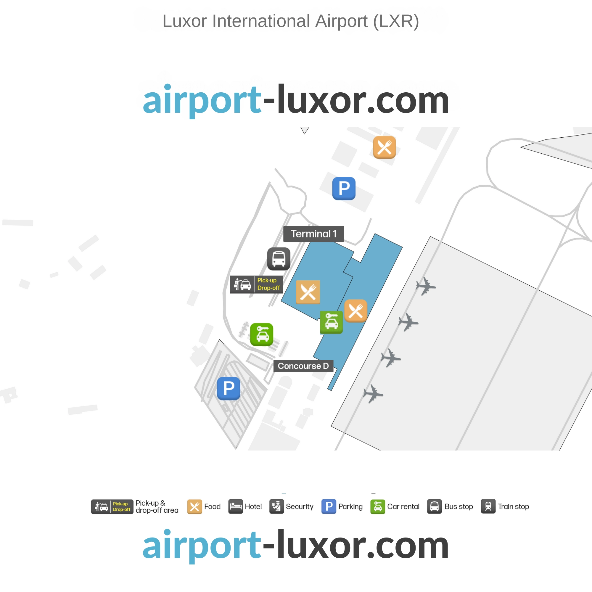 Luxor International Airport Terminal Map 2025