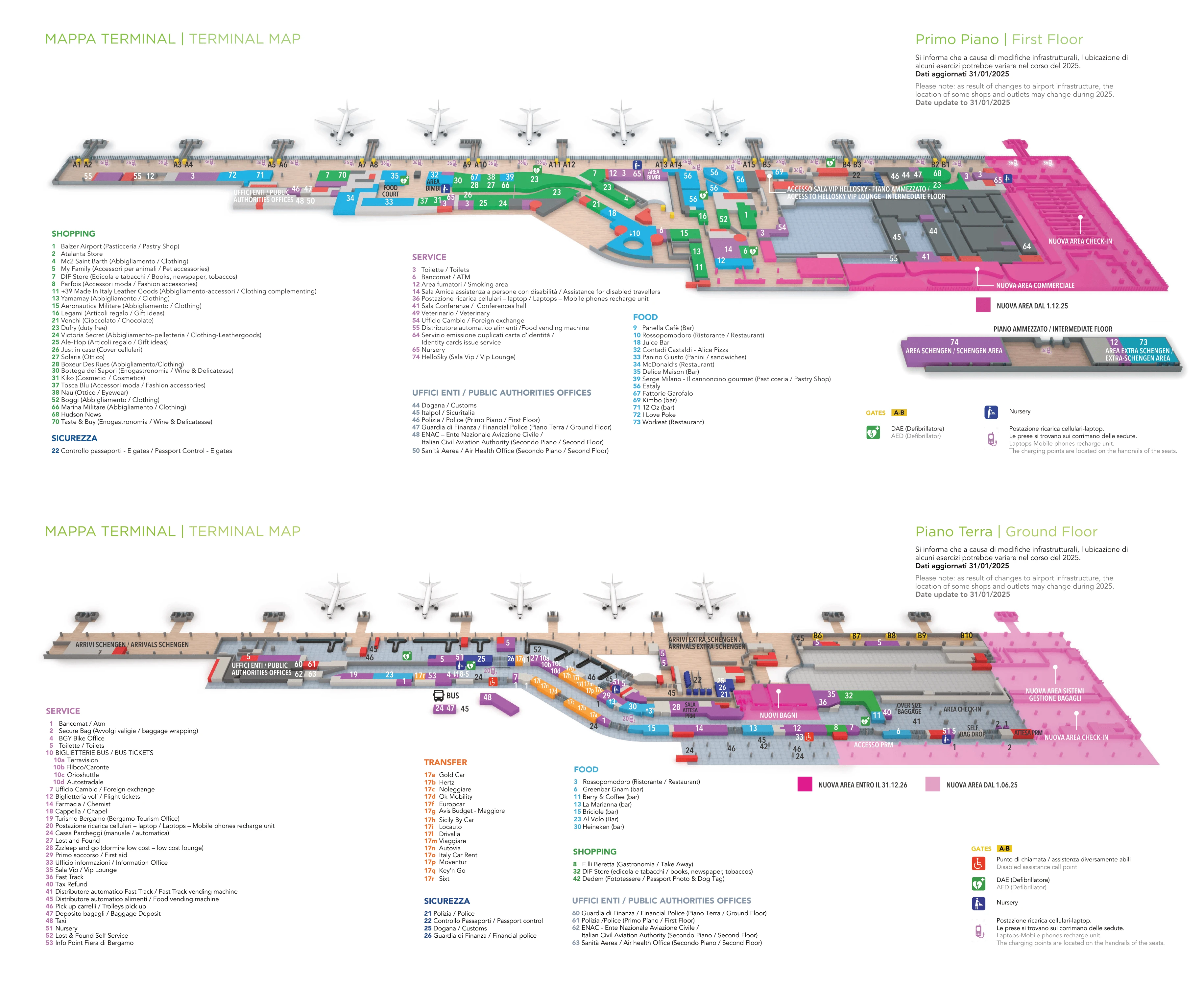 Milan Bergamo Airport Map 2026