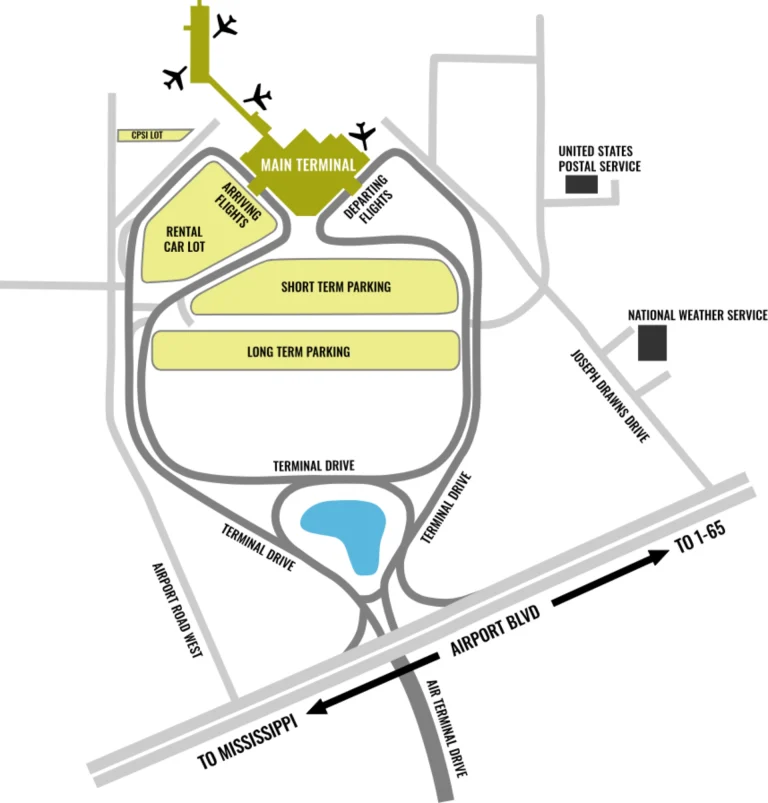 Mobile Regional Airport Terminal Map 2025
