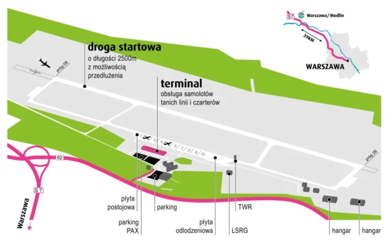 Modlin Airport Terminal Map 2025