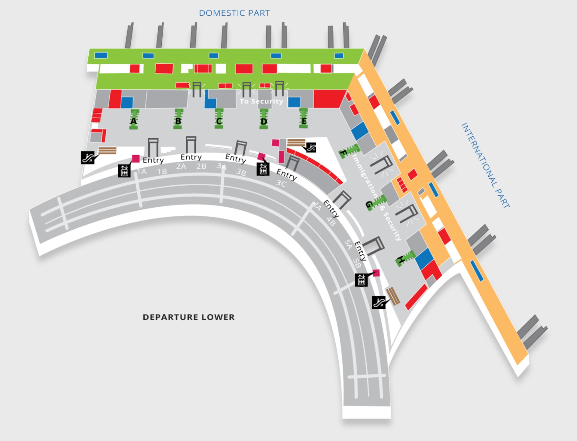 Netaji Subhash Chandra Bose International Airport Terminal Departure Map 2025