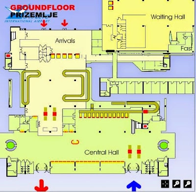 Sarajevo International Airport Terminal Map 2015