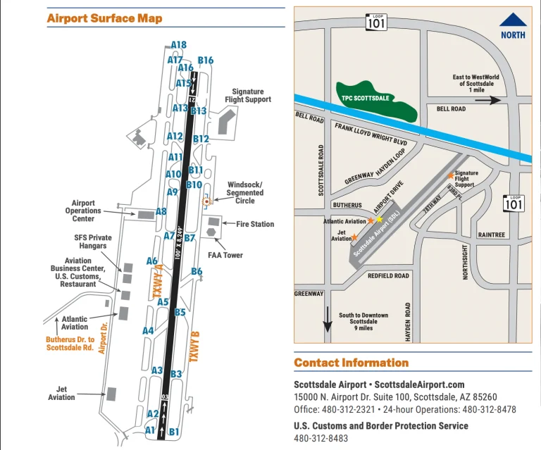 Scottsdale Airport Terminal Map 2025-2023