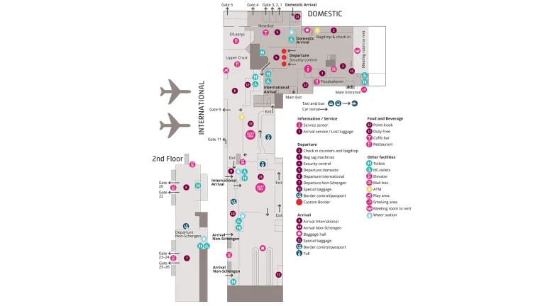 TORP Sandefjord Airport Terminal Map 2025