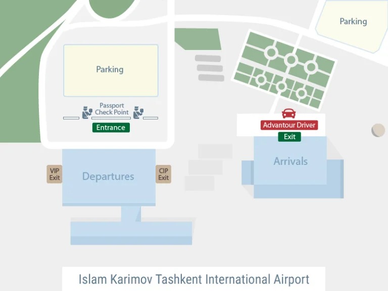 Tashkent International Airport Terminal Map 2025