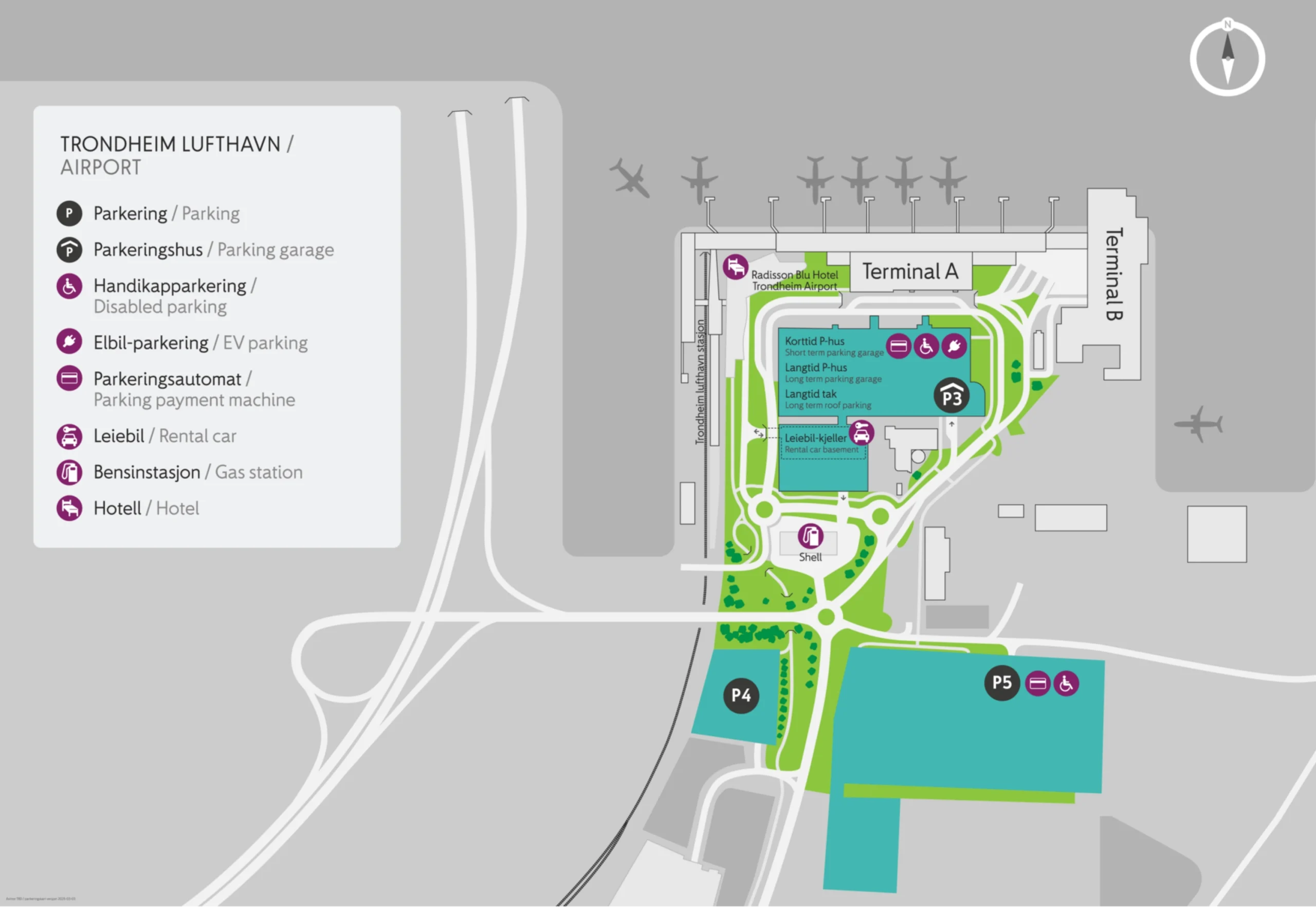 Trondheim Airport Terminal Map 2025