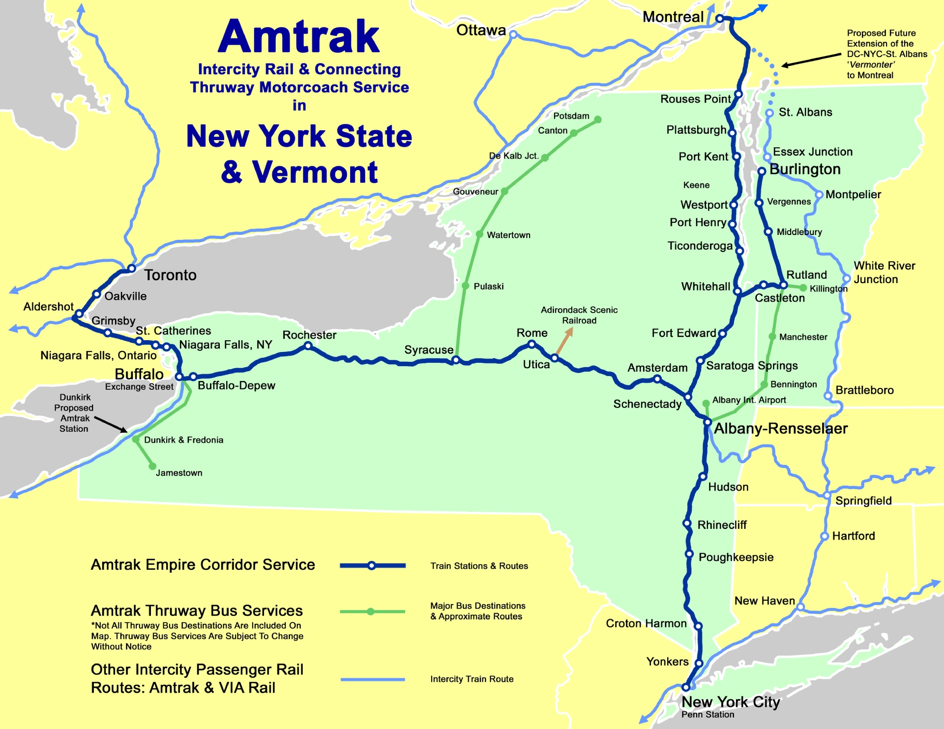 Albany International Airport Amtrak Route Map 2025-2022