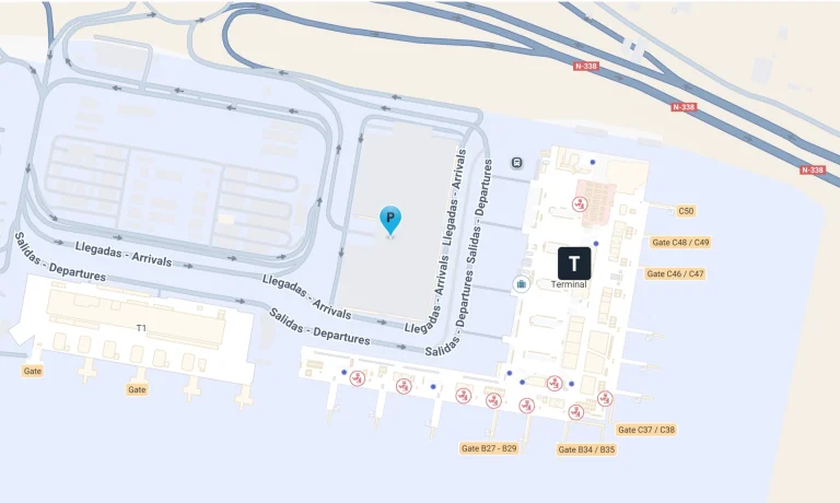 Alicante Elche Miguel Hernández Airport Parking Map 2025