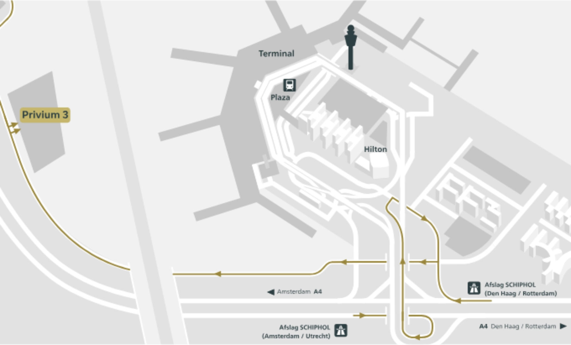 Amsterdam Airport Schiphol Terminal Privium 3 Parking Map 2025