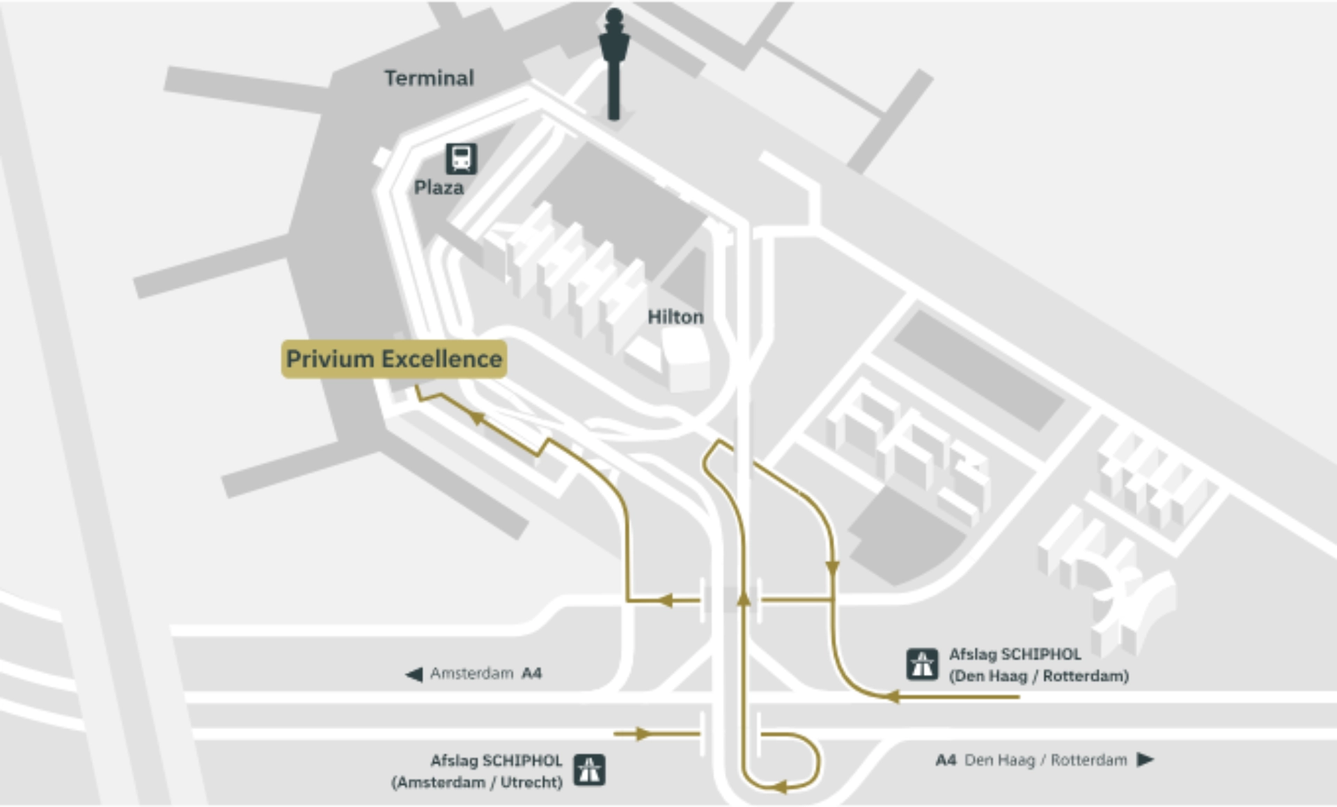 Amsterdam Airport Schiphol Terminal Privium Excellence Parking Map 2025