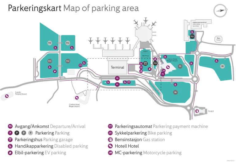 Bergen Airport Flesland Parking Map 2025