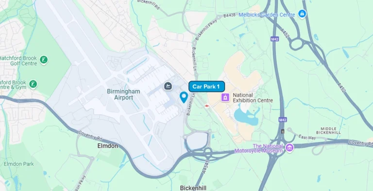 Birmingham Airport Car Parking 1 Map 2025