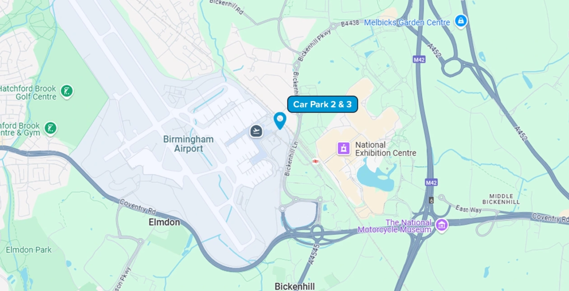 Birmingham Airport Car Parking 2 3 Map 2025