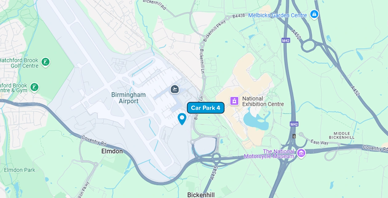 Birmingham Airport Car Parking 4 Map 2025