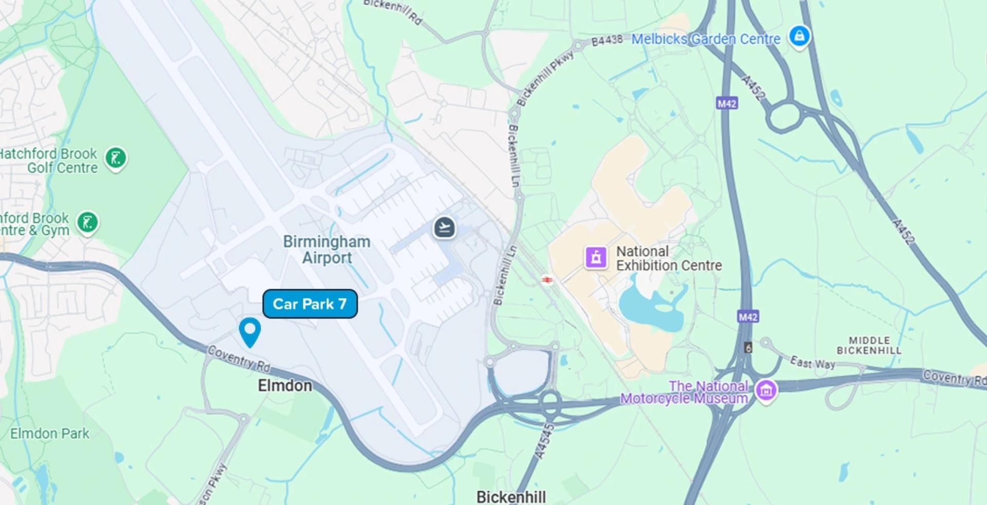 Birmingham Airport Car Parking 7 Map 2025